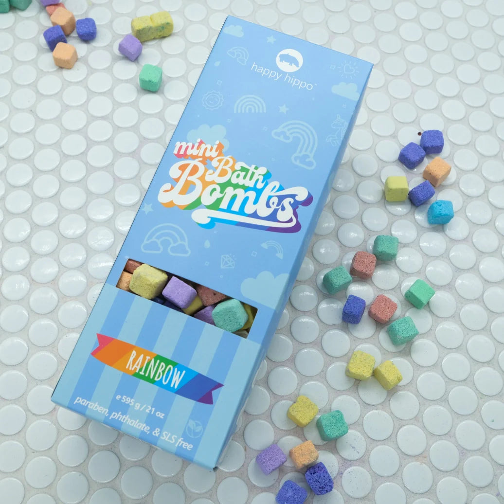 Rainbow - Mini Bath Bombs- Gift Bag - Happy Hippo Bath