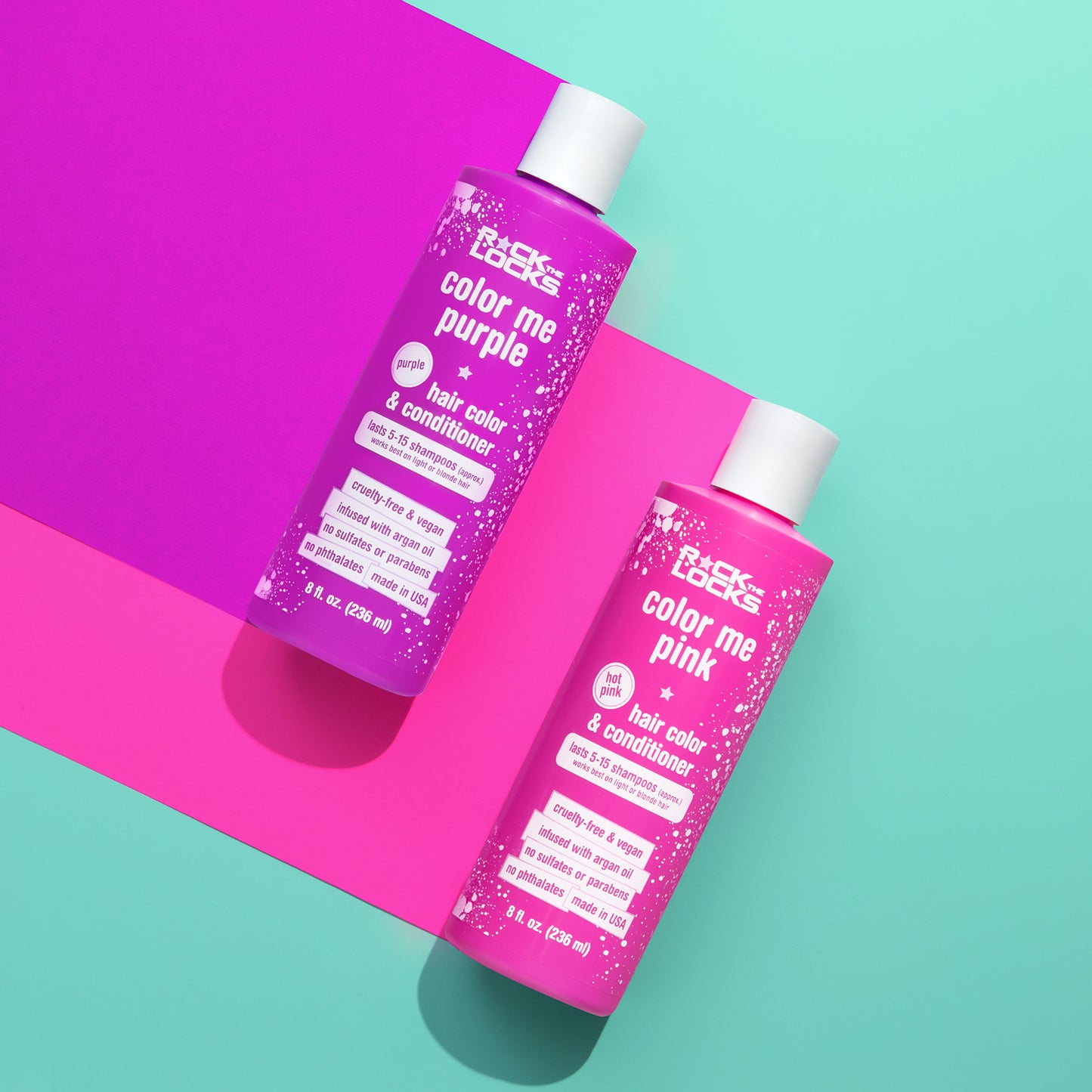 Hair Color & Conditioner - 2 Pack Bundle - Hot Pink & Purple