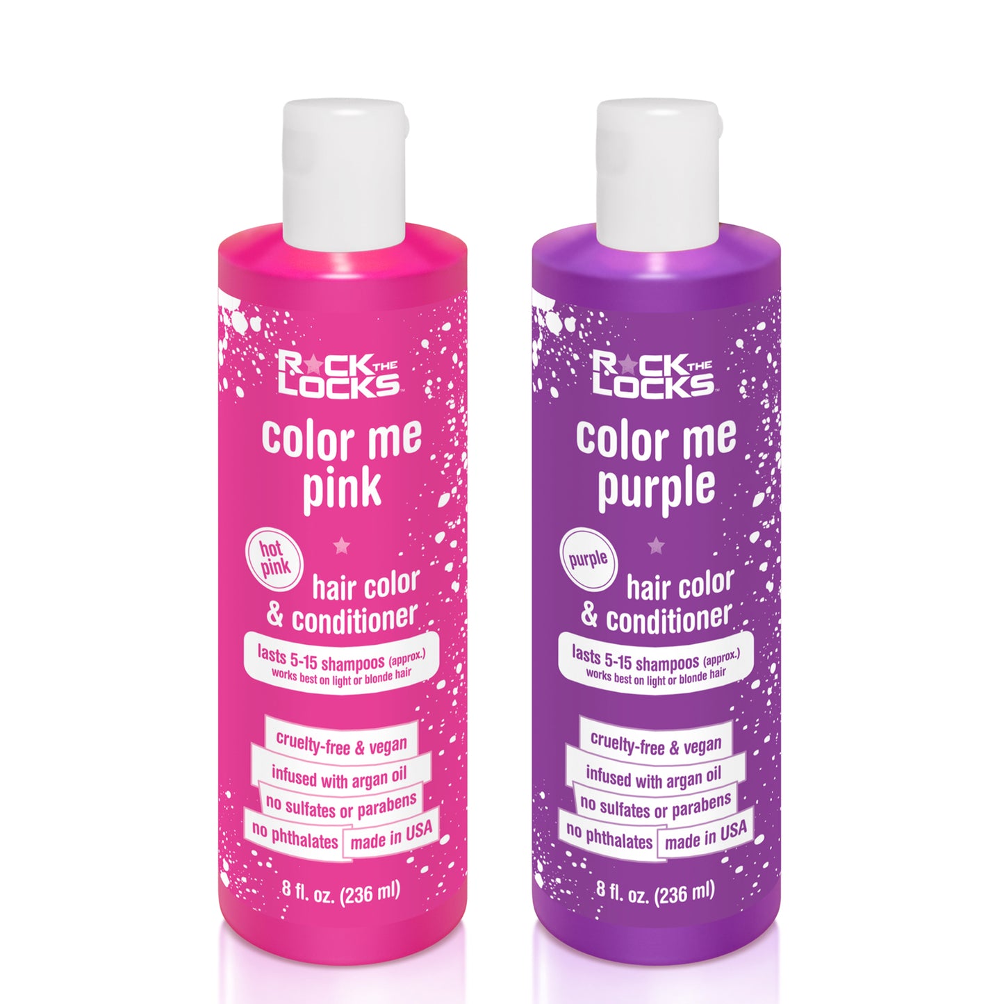 Hair Color & Conditioner - 2 Pack Bundle - Hot Pink & Purple