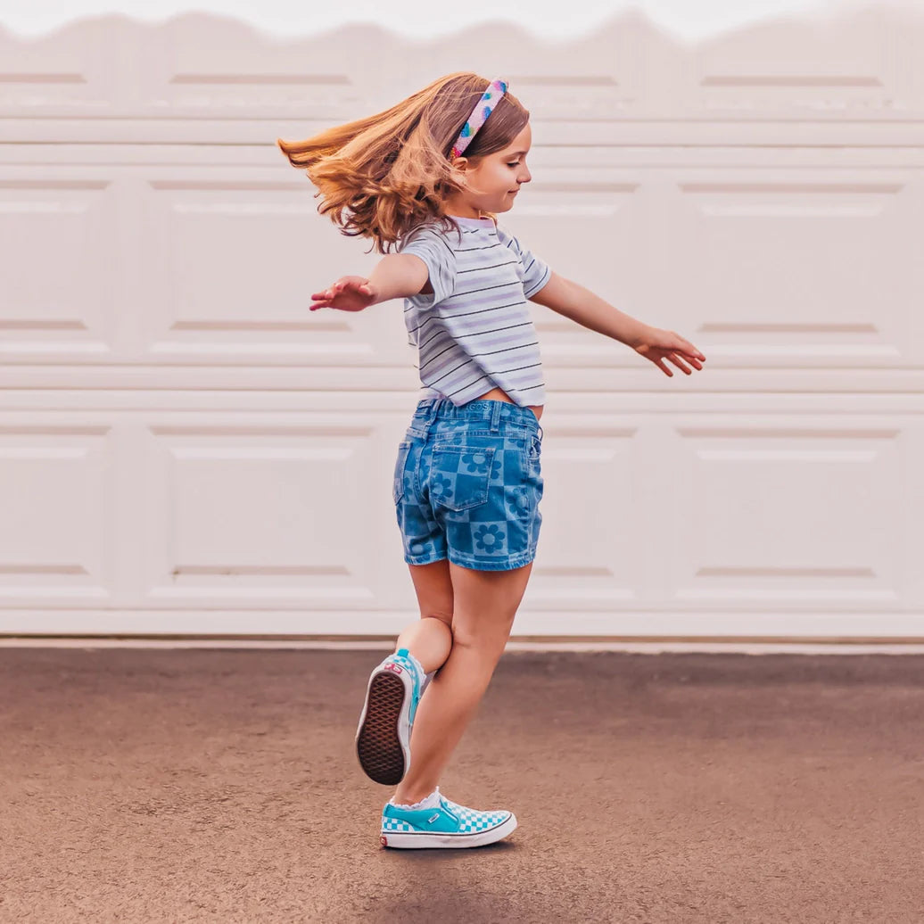 Kids Heart Headband - Padded Rhinestone Hair Band