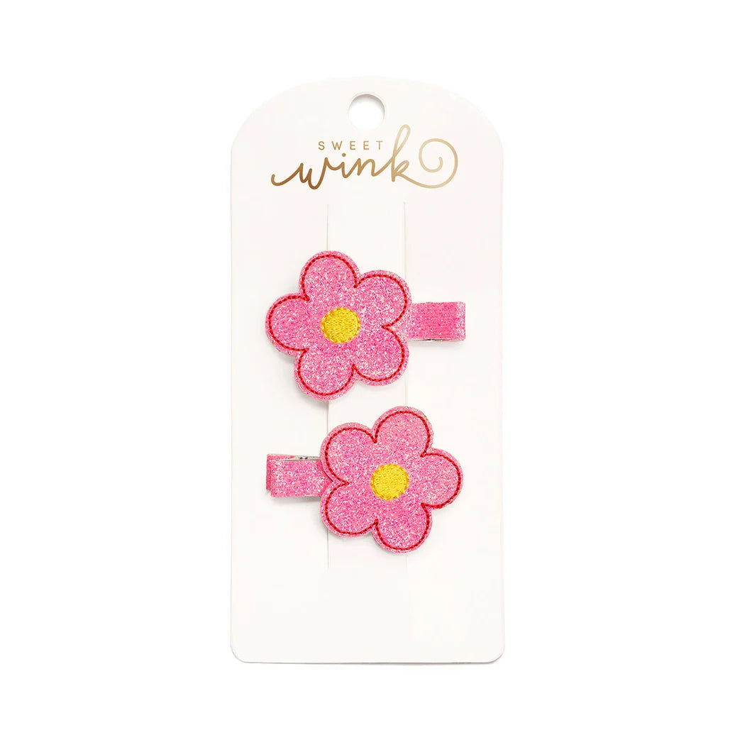 Pink Daisy Clip Sets - Sweet Wink
