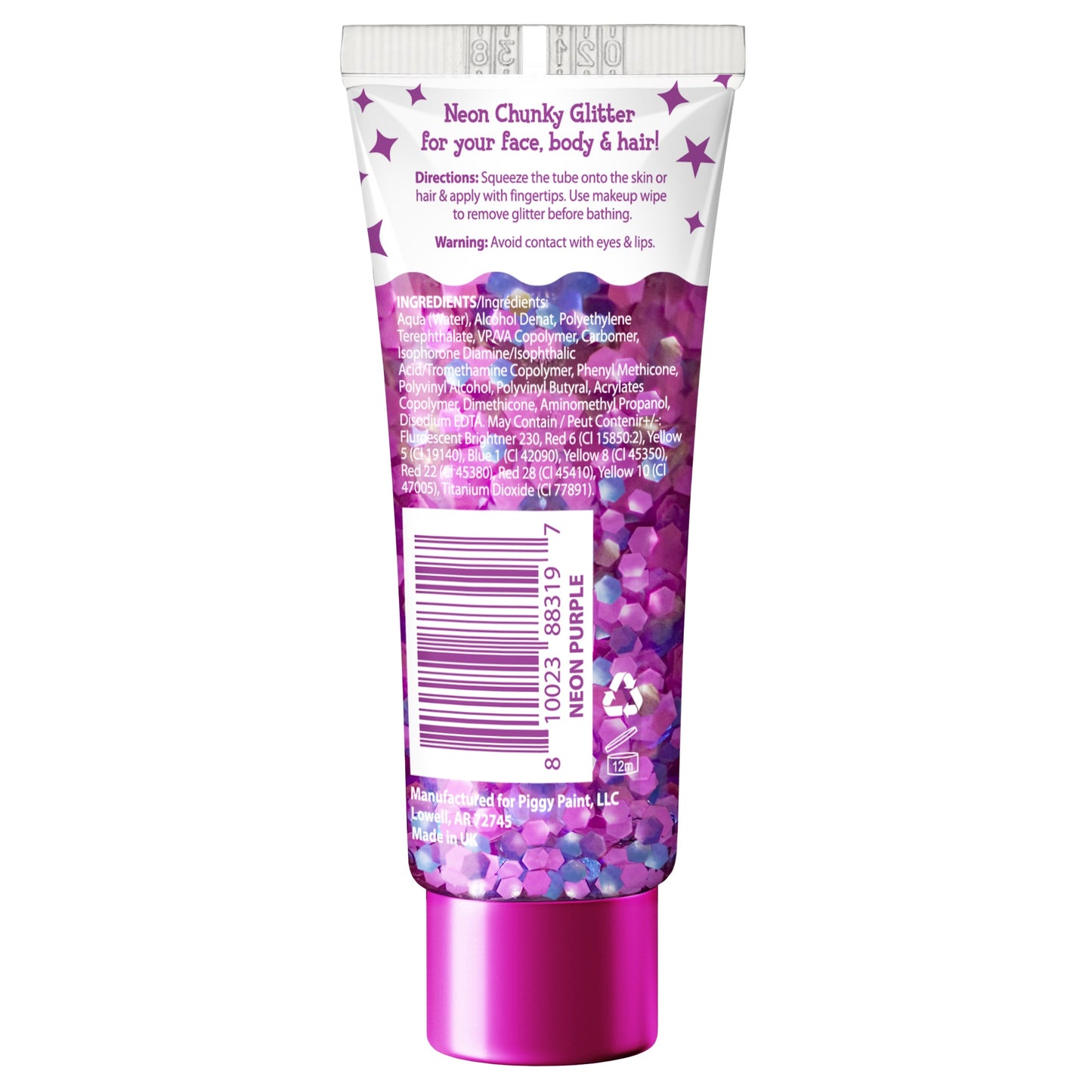 Chunky Confetti Glitter Gel - Neon Purple