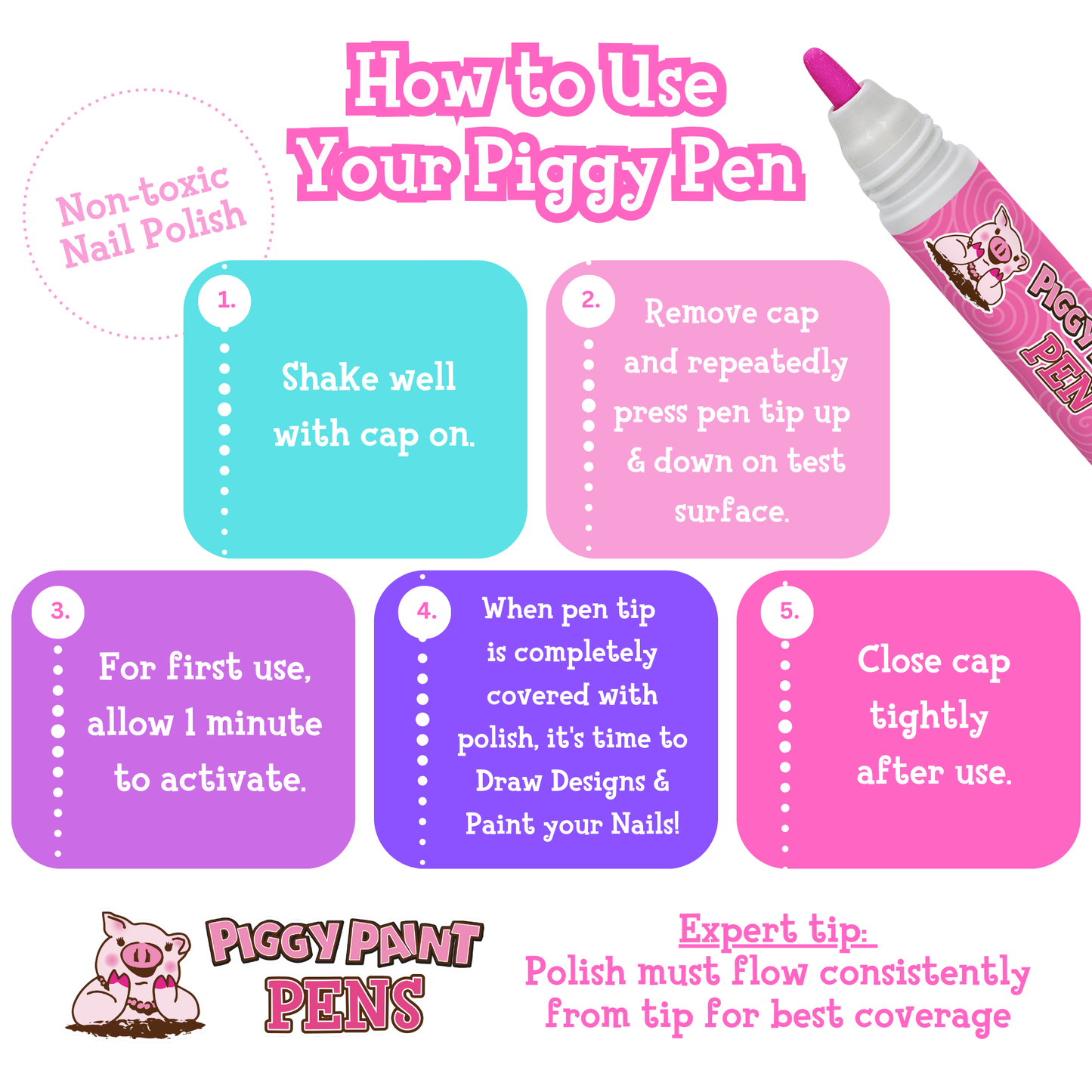 3 Pack Piggy Pens