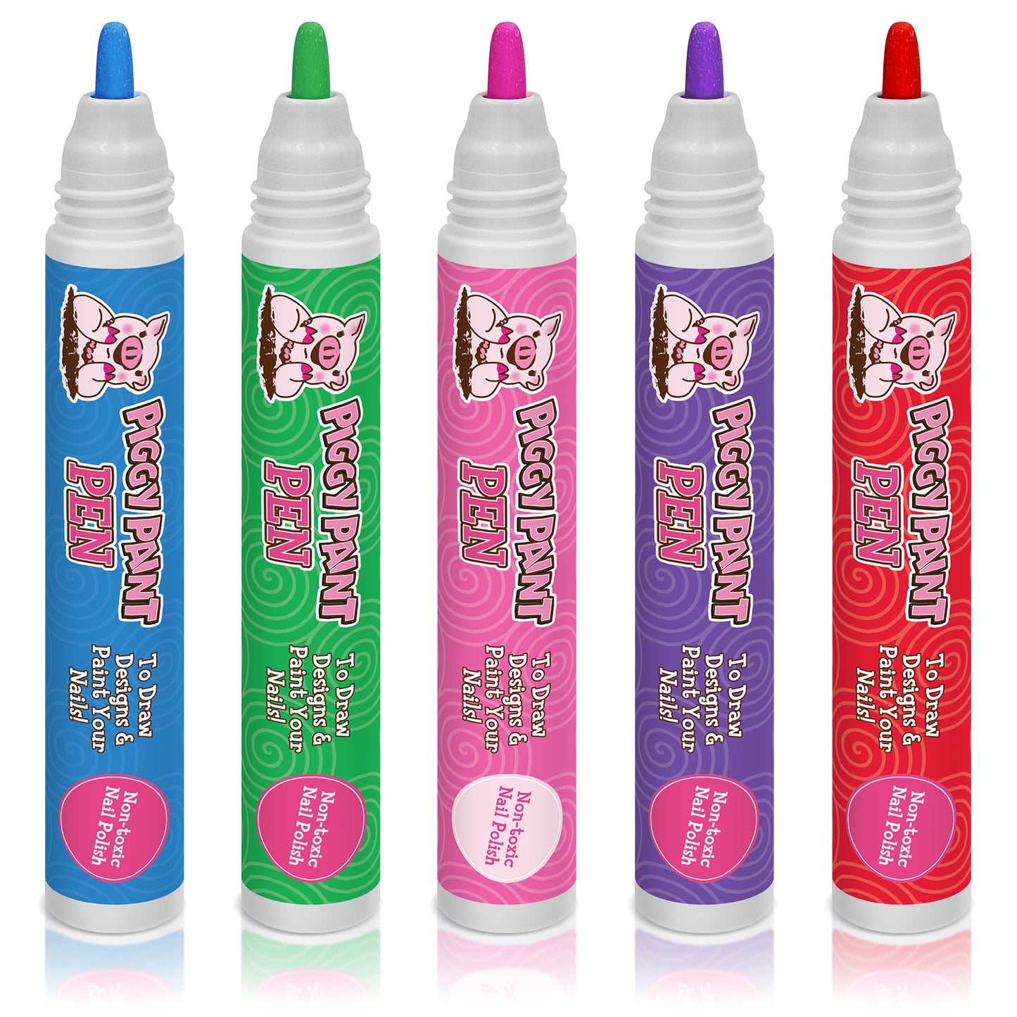 Piggy Paint Pen Bundle - Kids Non-toxic Nail Polish