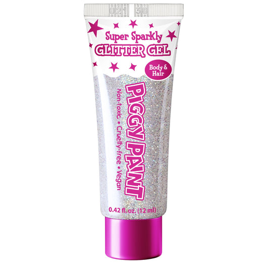 Super Sparkly Fine Glitter Gel - White