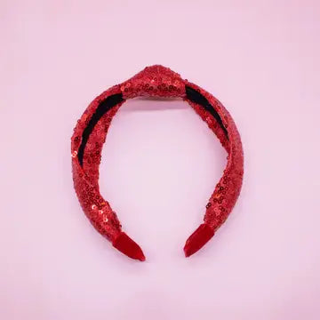 Red Sequin Knot Headband - Frog Sac