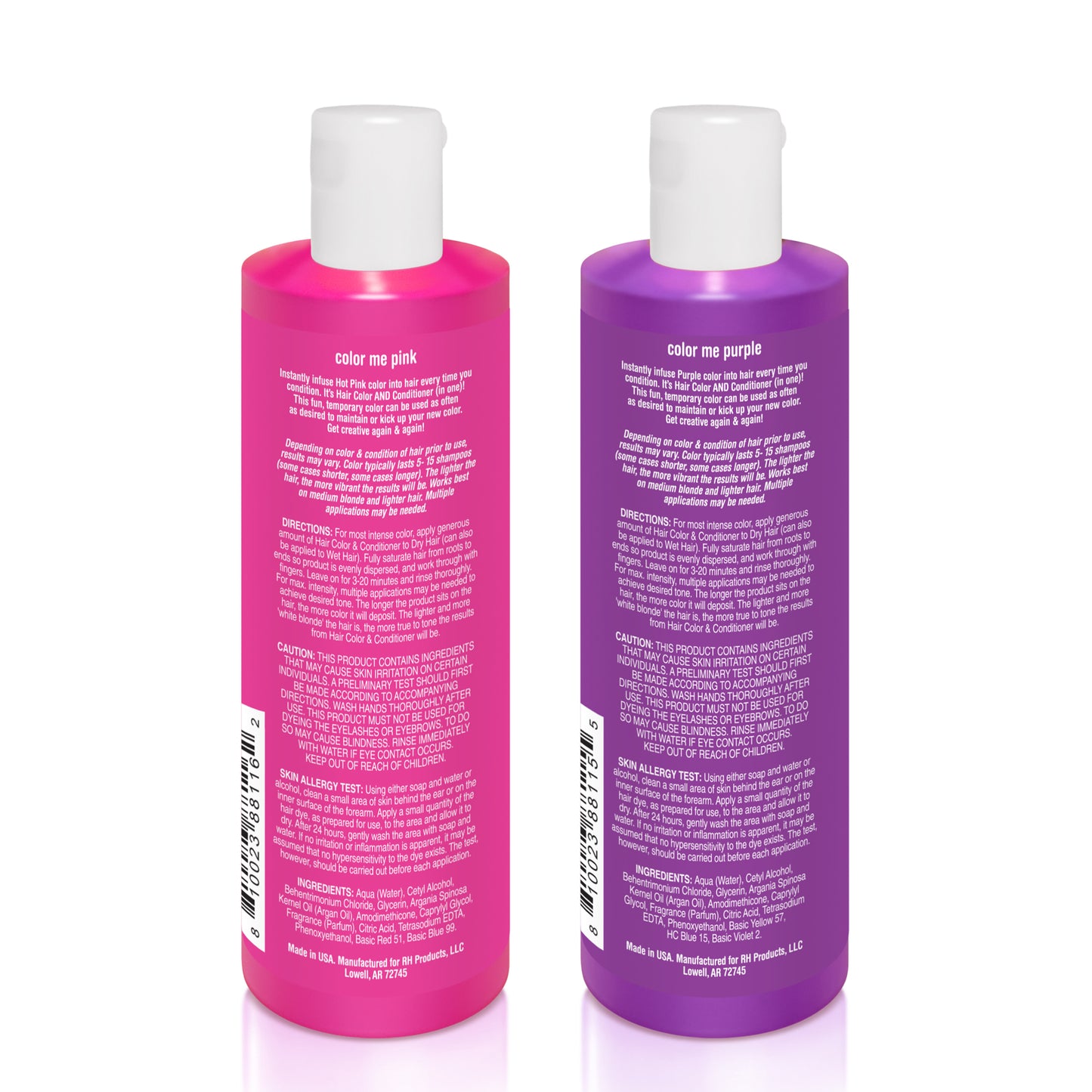 Hair Color & Conditioner - 2 Pack Bundle - Hot Pink & Purple